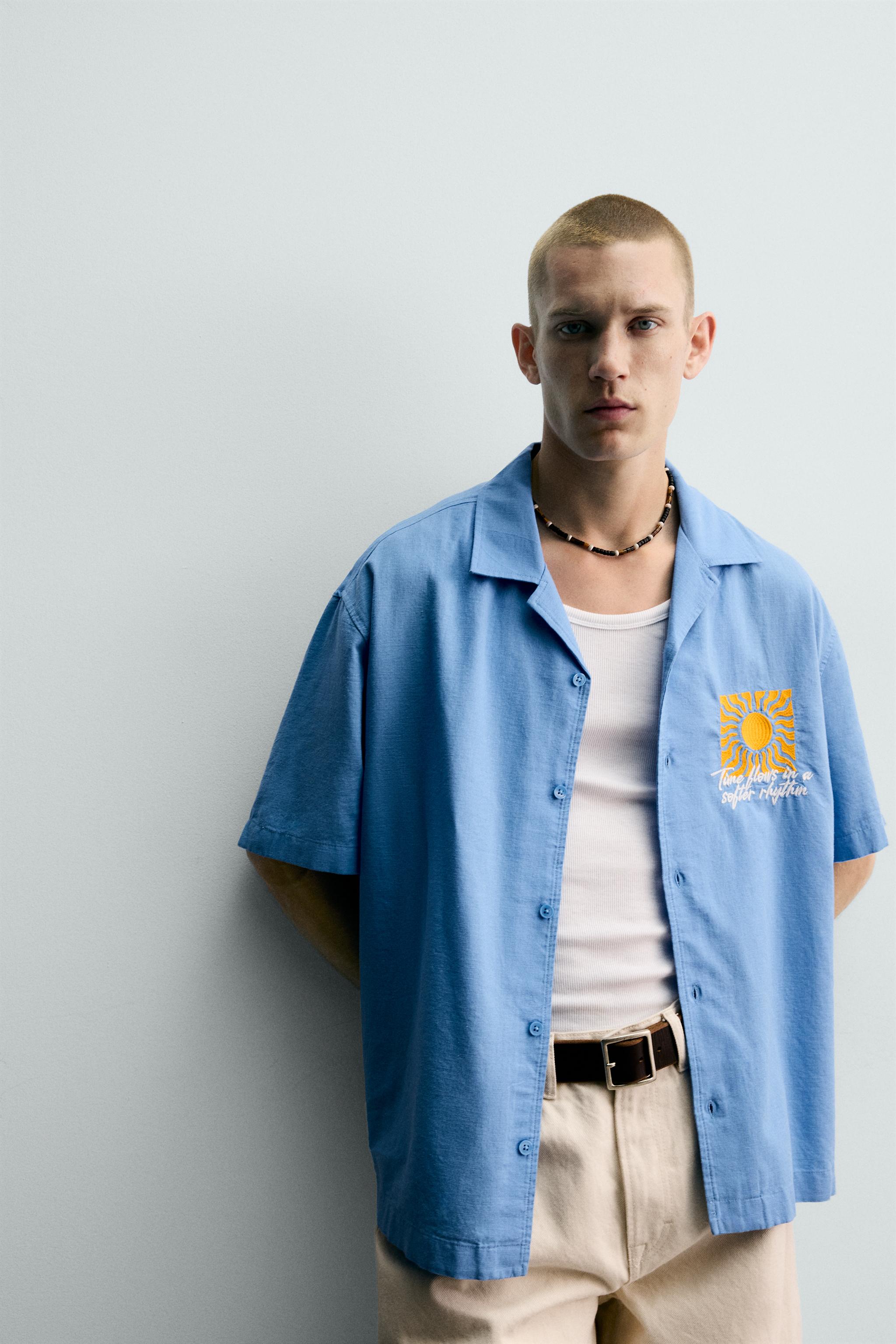 CHEMISE RELAXED FIT BRODÉE SOLEIL